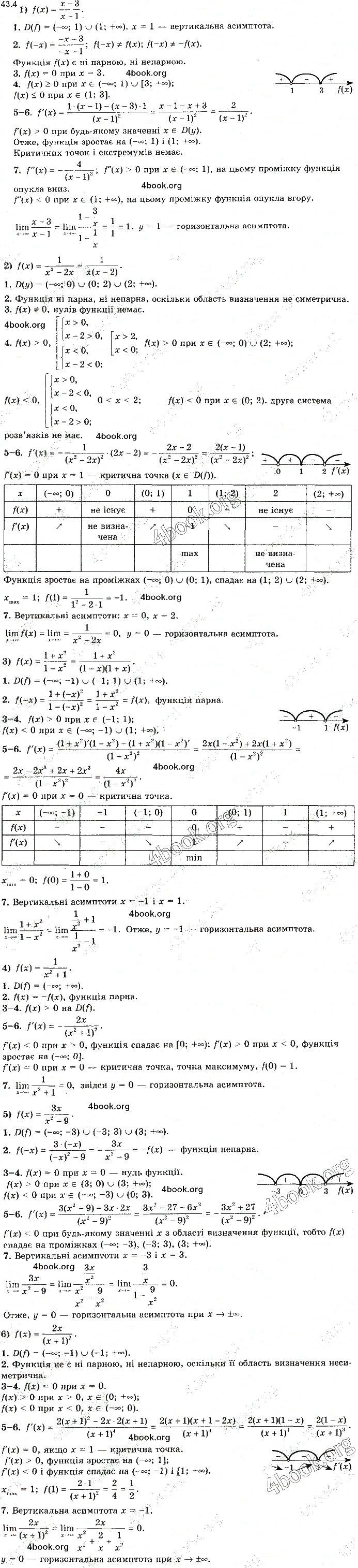 Вправа 43.4 алгебра 10 клас Мерзляк Полонський Номіровський 2018 - Екстра  ГДЗ