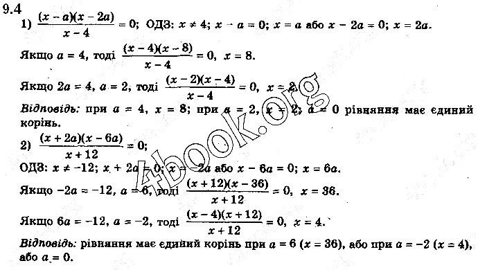 Вправа 9.4 алгебра 10 клас Нелін 2018