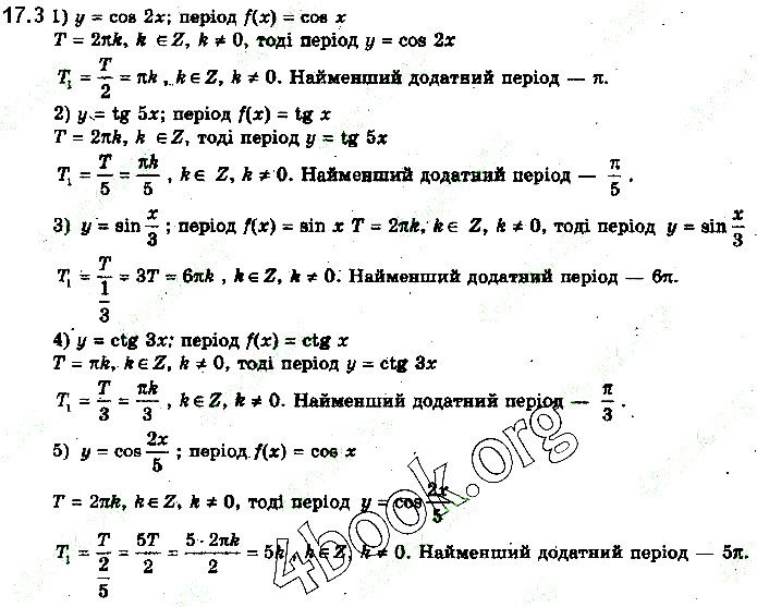 Вправа 17.3 алгебра 10 клас Нелін 2018
