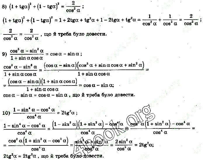 Вправа 19.4 (8-10) алгебра 10 клас Нелін 2018