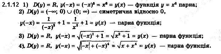 Вправа 2.1.12 алгебра 10 клас Нелін 2018