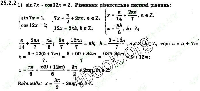 Вправа 25.2.2 (1) алгебра 10 клас Нелін 2018