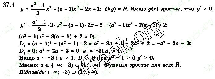 Вправа 37.1 алгебра 10 клас Нелін 2018
