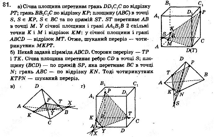 Вправа 81 геометрія 10 клас Бевз Владіміров 2018
