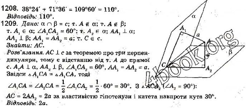 Вправа 1209 математика 10 клас Бевз 2018