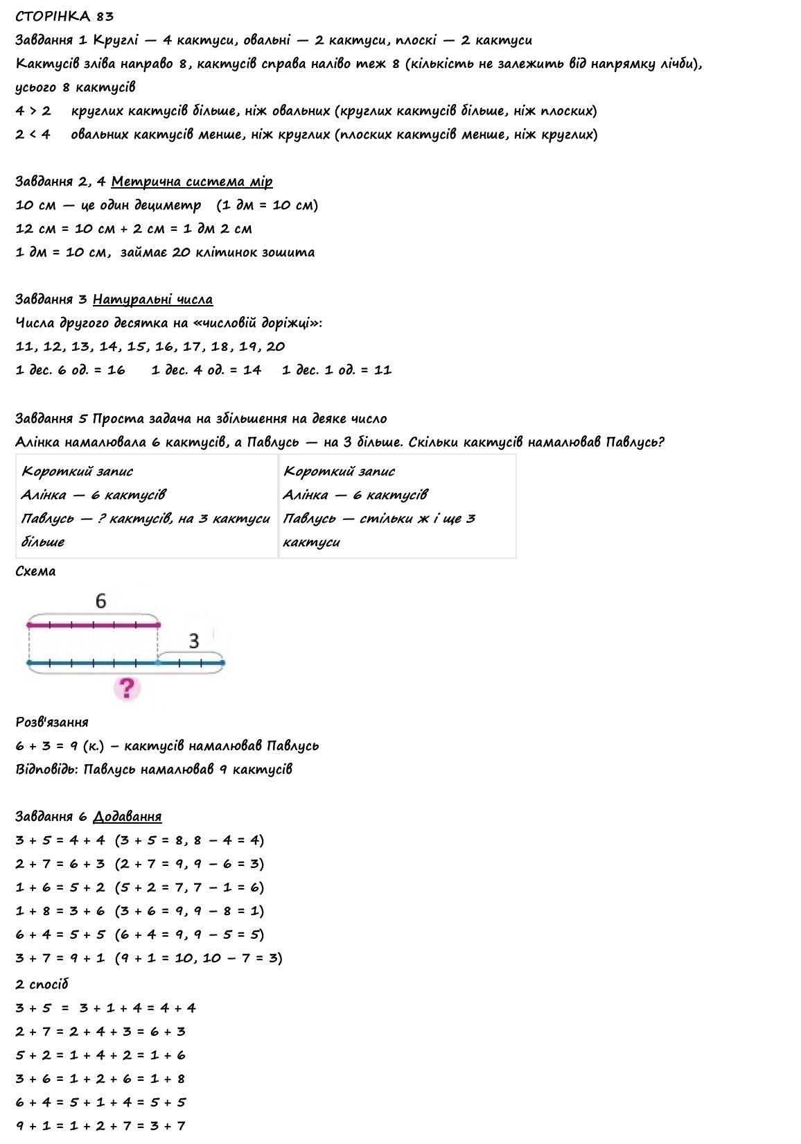 Сторінка 83 математика 1 клас Лишенко Тарнавська НУШ 2018 - Екстра ГДЗ