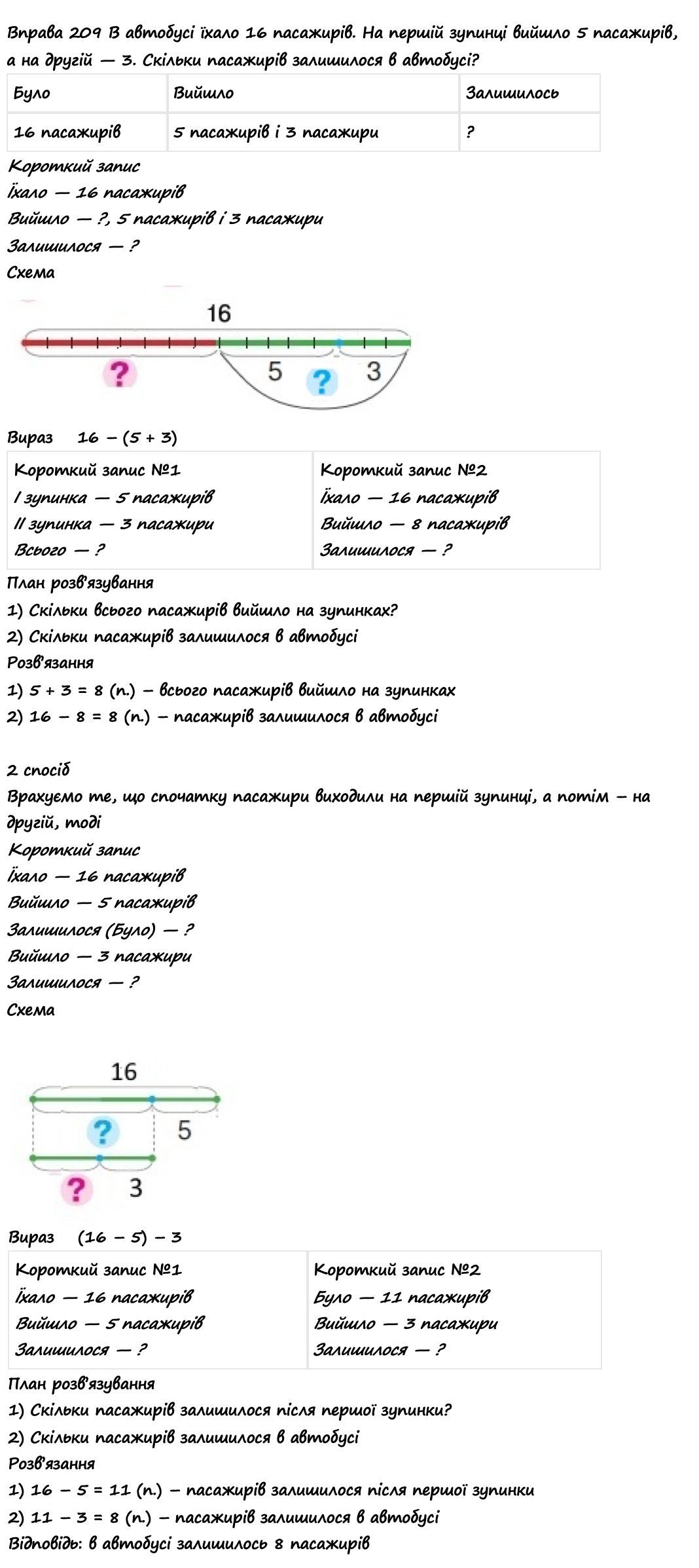 Вправа 209 математика 2 клас Листопад НУШ 2019