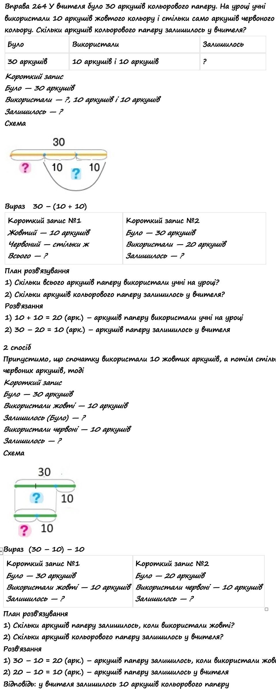 Вправа 264 математика 2 клас Листопад НУШ 2019