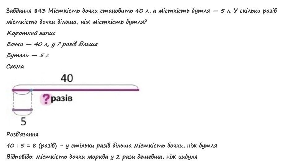 Вправа 843 математика 2 клас Листопад НУШ 2019
