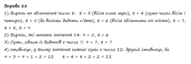 Вправа 88 математика 2 клас Листопад НУШ 2019