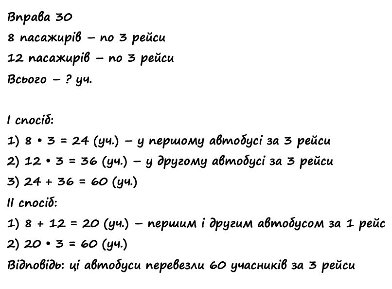 Вправа 30 Частина 1 математика 4 клас Листопад НУШ 2021
