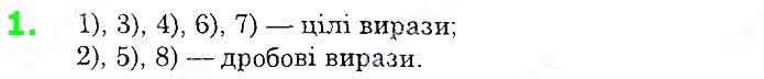 Вправа 1 алгебра 8 клас Істер 2021