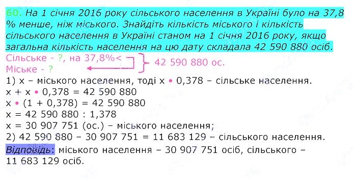 Вправа 60 алгебра 8 клас Істер 2021