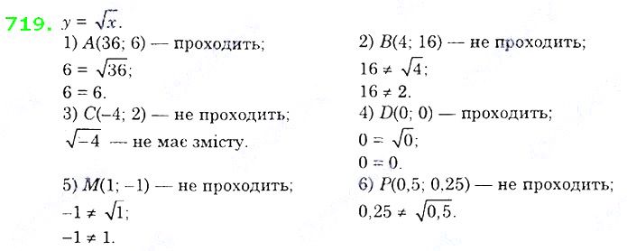 Вправа 719 алгебра 8 клас Істер 2021