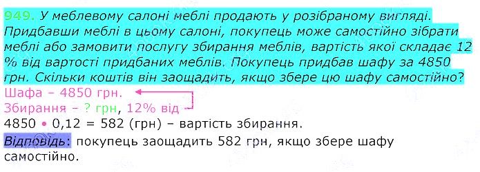 Вправа 949 алгебра 8 клас Істер 2021