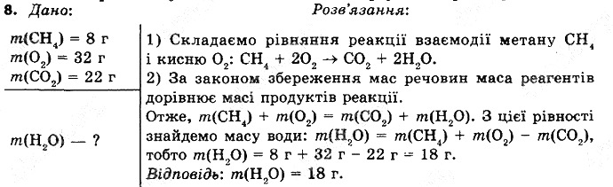 Вправа 8 § 1. Найважливіші хімічні поняття хімія 8 клас Григорович 2016