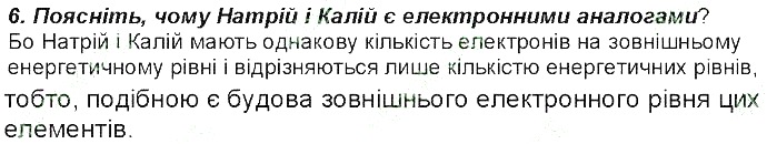 Контрольне запитання 6 § 14. Будова електронних оболонок атомів хімія 8 клас Григорович 2016
