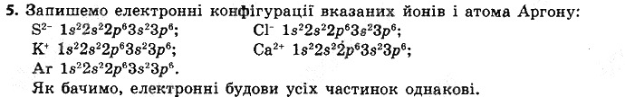 Вправа 5 § 15. Будова електронних оболонок хімічних елементів хімія 8 клас Григорович 2016
