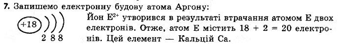 Вправа 7 § 15. Будова електронних оболонок хімічних елементів хімія 8 клас Григорович 2016
