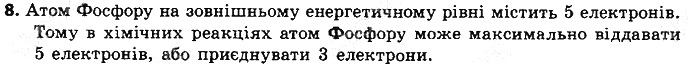 Вправа 8 § 15. Будова електронних оболонок хімічних елементів хімія 8 клас Григорович 2016