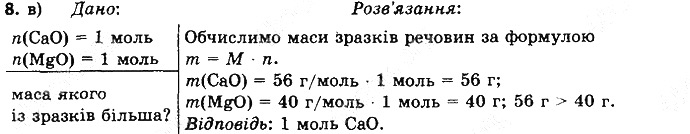 Вправа 8В§ 25. Молярна маса хімія 8 клас Григорович 2016