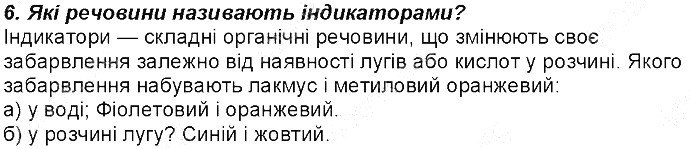 Контрольне запитання 6 § 33. Хімічні властивості лугів хімія 8 клас Григорович 2016