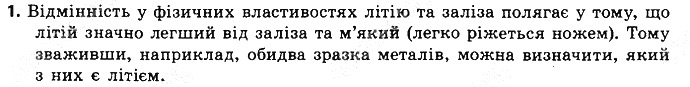 Вправа 1 § 5. Поняття про лужні елементи хімія 8 клас Григорович 2016