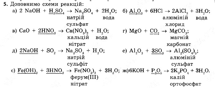 Вправа 5 § 35. Хімічні властивості кислот хімія 8 клас Григорович 2016