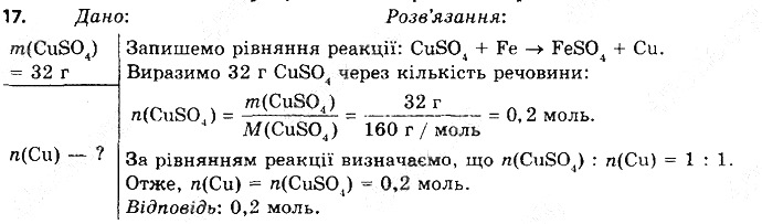 Вправа 17 § 36. Ряд активності металів. хімія 8 клас Григорович 2016