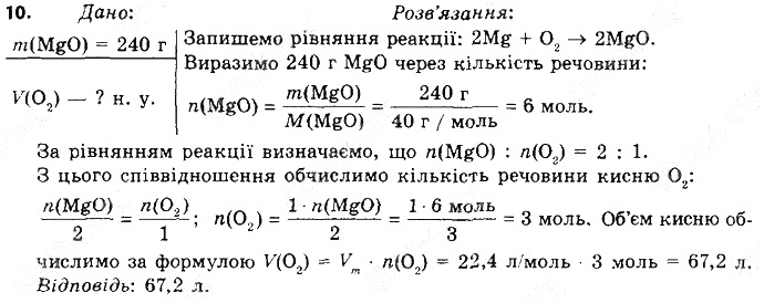 Вправа 10 § 40. Способи добування оксидів хімія 8 клас Григорович 2016