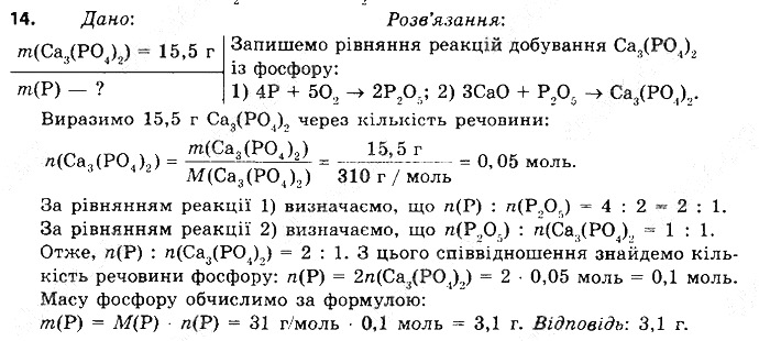 Вправа 14 § 42. Генетичні зв’язки між класами неорганічних сполук хімія 8 клас Григорович 2016
