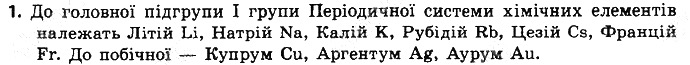 Вправа 1 § 7. Періодична система хімічних елементів хімія 8 клас Григорович 2016
